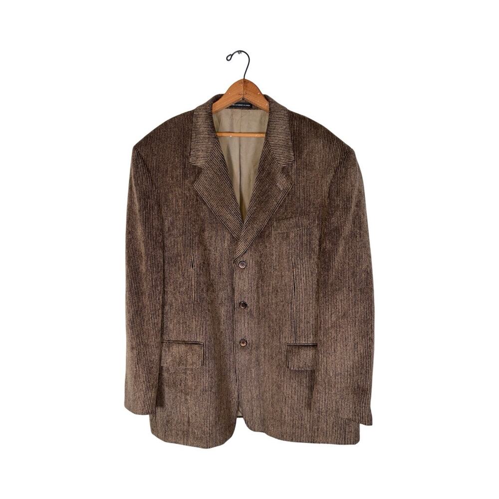 Claudio Morelli Brown Black Textured Wool Blend Blazer Jacket   Size: 46 Regular